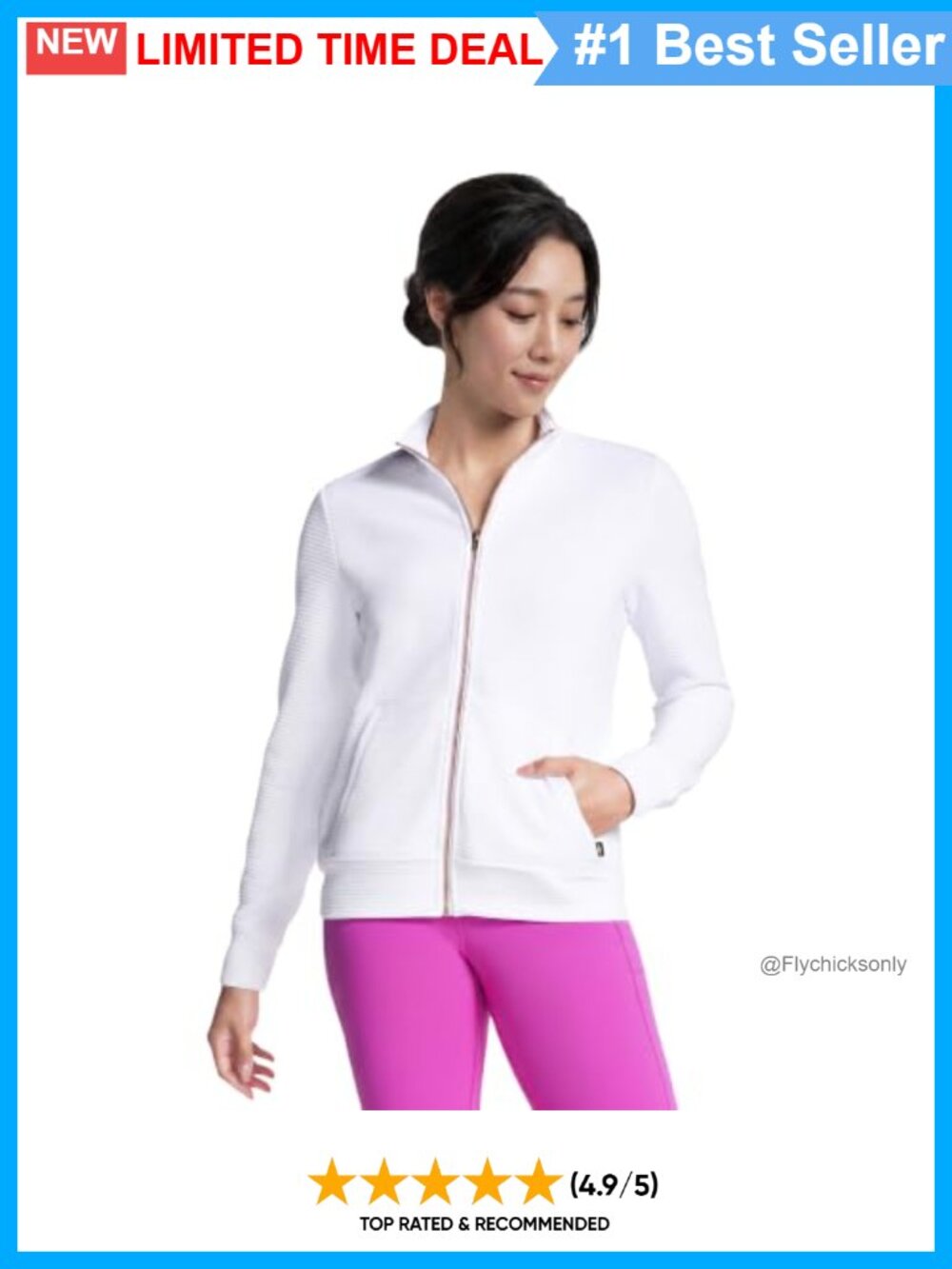 Skechers Go Walk Ottoman Jacket Cozy Full-Zip Mock Neck Kangaroo Pocket